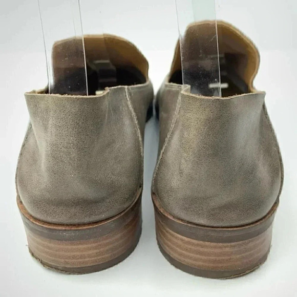 Lucky Brand Flats 7.5 38 Cahill open gray Leather - Picture 4 of 13